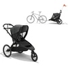 Baby Jogger City Prix - bėgimo vežimėlis ir dviračio priekaba 2in1 | Ambicija juoda