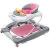 Vaikštynė su sūpynėmis ir silikoniniais ratukais Baby Mix rožinė