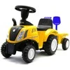 Baby Mix New Holland geltonas traktorius su traktoriumi ir įrankiais