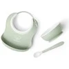 BabyBjorn Baby Feeding Set - komplektas do karmienia, 3 vnt. | Powder Žalias
