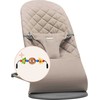 BabyBjorn Bliss - vaikiškas gultas, komplektas su žaislu | Audinys klasikinis smėlio spalvos