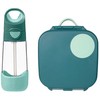 B.box Mini Lunchbox - indas śniadaniowy vaikams 1l , komplektas su butelką | Emerald