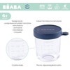 Beaba stiklinis indelis su dangteliu, 250 ml, tamsiai mėlynas