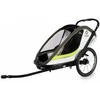 Hamax Breeze One - vienvietė 2in1 dviračio priekaba vienam vaikui | Balta/Žalia