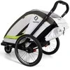 Hamax Breeze One - vienvietė 2in1 dviračio priekaba vienam vaikui | Balta/Žalia