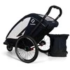 Hamax Breeze Twin - 2in1 dviračio priekaba dviem vaikams | Navy/Kreminis