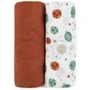 Petite&amp;Mars Misty - bambukiniai muslininiai vystyklai, 2 vnt. rinkinys | Celestial Planets