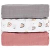 Petite&amp;Mars Moussy - bambukinės sauskelnės, rinkinys iš 3 | Rožių vaivorykštės