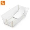 Stokke Flexi Bath - X-Large sulankstoma kūdikio vonelė, komplektas su įdėklu | Smėlio smėlio spalvos