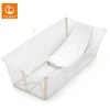 Stokke Flexi Bath - sulankstoma vaikiška vonia su įdėklu | Smėlio smėlio spalvos