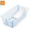 Stokke Flexi Bath - X-Large sulankstoma kūdikio vonelė, komplektas su įdėklu | Ledyno mėlyna