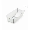 Stokke Flexi Bath - X-Large sulankstoma kūdikio vonelė, komplektas su įdėklu | Balta Pilka