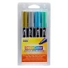 Marvy Uchida Akriliniai markeriai "Marvy Decocolor Acrylic" #315-4M Metalic. 4 vnt