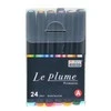Marvy Uchida Permanentiniai markeriai teptukiniu antgaliu "Le Plume Permanent" #3000-24A 24 vnt.