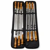 Bbq Expert Nerūdijančio plieno iešmų rinkinys (450×20×3 mm ir 450×12×3 mm) su dėklu, 12 vnt.