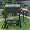 Bbq Expert Šašlykinė 88x47x92 cm, su lentyna ir ratukais, metalo storis 3mm