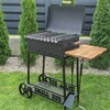 Bbq Expert Šašlykinė 88x47x92 cm, su lentyna ir ratukais, metalo storis 3mm