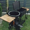 Bbq Expert Šašlykinė - viryklė 8-12 kazanui, su lentyna ir ratukais, metalo storis 3mm