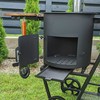 Bbq Expert Šašlykinė - viryklė 8-12 kazanui, su lentyna ir ratukais, metalo storis 3mm