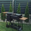 Bbq Expert Šašlykinė - viryklė 8-12 kazanui, su lentyna ir ratukais, metalo storis 3mm