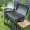 Bbq Expert Šašlykinė - viryklė 12-16l kazanui, su lentyna ir ratukais, metalo storis 4mm