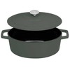 Berlinger Haus Ovalus emaliuotas ketaus puodas, 30x22x12cm, 4,65L | Matte Žalias Collection BH-6545
