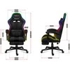 Žaidimų kėdė Huzaro Force 4.7 RGB, Juodos spalvos