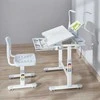 Fundesk Augantis vaikiškas stalas ir kėdė «Ergonomica Pilkas»