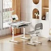 Fundesk Augantis vaikiškas stalas ir kėdė «Ergonomica Pilkas»