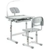Fundesk Augantis vaikiškas stalas ir kėdė «Ergonomica Pilkas»