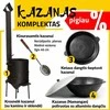 Rištan Komplektas: Krosnelė (3mm) Kazanas 16L - Dangtis-keptuvė- Kiaurasamtis