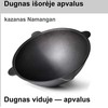Kazan Mangal Komplektas: Uzbekiškas išdegintas kazanas 16L apvalus dugnas + Krosnelė kazanui + Kiaurasamtis