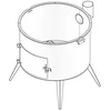 Kazan Mangal Krosnelė kazanui 80-110L / skersmuo 80cm / plienas 3mm