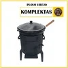 Kazan Mangal Krosnelė kazanui, plienas 3mm, kazanas 10l, kiaurasamtis