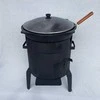 Kazan Mangal Krosnelė kazanui, plienas 3mm, kazanas 10l, kiaurasamtis