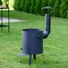 Dm_Grill Kazan Mangal Krosnelė su kaminu 8L kazanui (2 mm plienas, 300 mm skersmuo)
