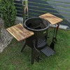 Kazan Mangal Krosnelė Premium su lentynomis 12-16L kazanui / skersmuo 40cm / plienas 3mm