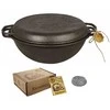 Maysternya KAZANAS WOK 18L su GRILL ketaus dangčiu keptuvė | V18CPGr