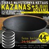 Ketaus WOK kazanas 8L ir 5 ketaus lėkštės «MAYSTERNYA»