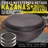 Maysternya Ketaus KAZANAS su ketaus dangčiu-keptuvė | 8L | T405CP ir 3 lėkštės T101 | komplektas