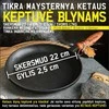 Maysternya Ketaus keptuvė blynams 22x2,5 cm su nuimama medine rankena | T220-25