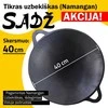 Namangan Užbekiška šlifuota keptuvė (Sadž) 40cm plokščias dugnas iš išorės
