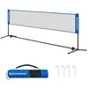 Nešiojamas badmintono ir teniso tinklas su reguliuojamu aukščiu, 400x155x103 cm