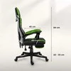 Žaidimų kėdė Huzaro Combat 3.1 Pixel | juodos, žalios spalvos