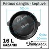 Rištan Uzbekiškas poliruotas kazanas 16l +Ketaus dangtis-keptuvė +Leganas + kiaurasamtis