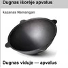 Užbekiškas kazanas 22L (Namangan) plokščias dugnas