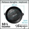 Uzbekiškas poliruotas kazanas 10L (Namangan | plokščias dugnas) +Ketaus dangtis-keptuvė +Leganas 38 cm + 46cm kiaurasamtis