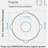 Užbekiškas poliruotas kazanas 12L | apvalus dugnas (Namangan) su juodu dangčiu