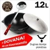 Užbekiškas poliruotas kazanas 12L (Namangan) plokščias dugnas su DOVANA — kiaurasamčiu!