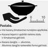 Užbekiškas poliruotas kazanas 12L | plokščias dugnas (Namangan) su juodu dangčiu37